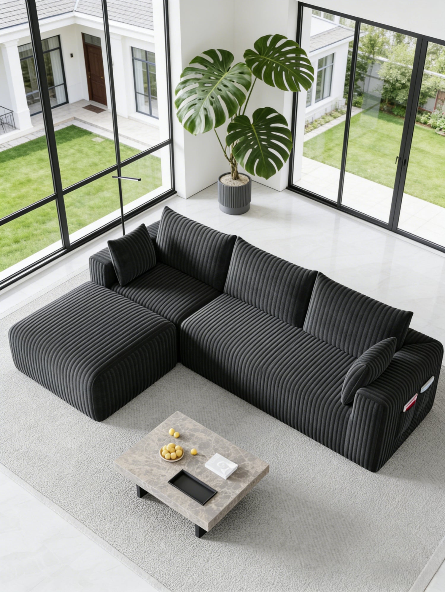 Boneless couch 4 seater