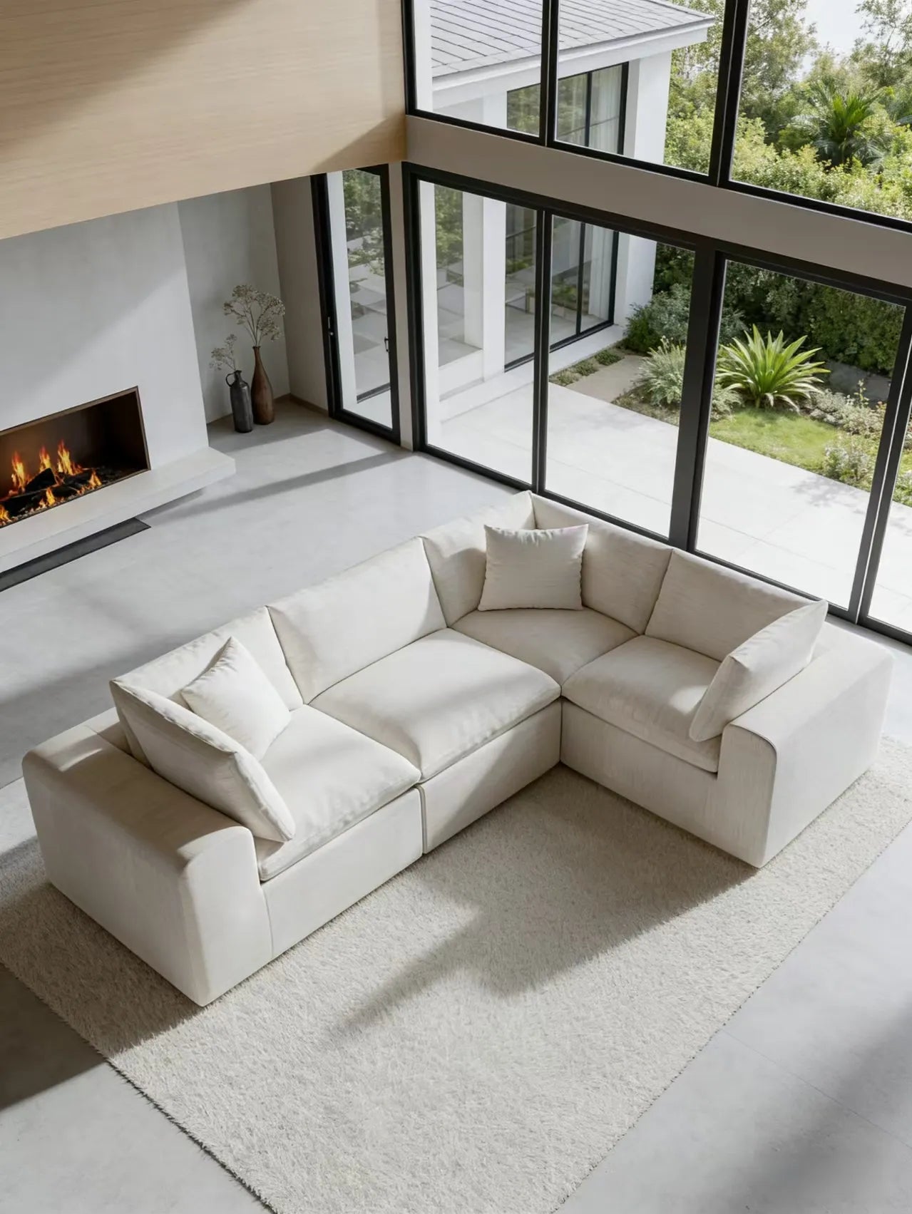 Domiqut  4-Seater Cloud Couch for Living Room
