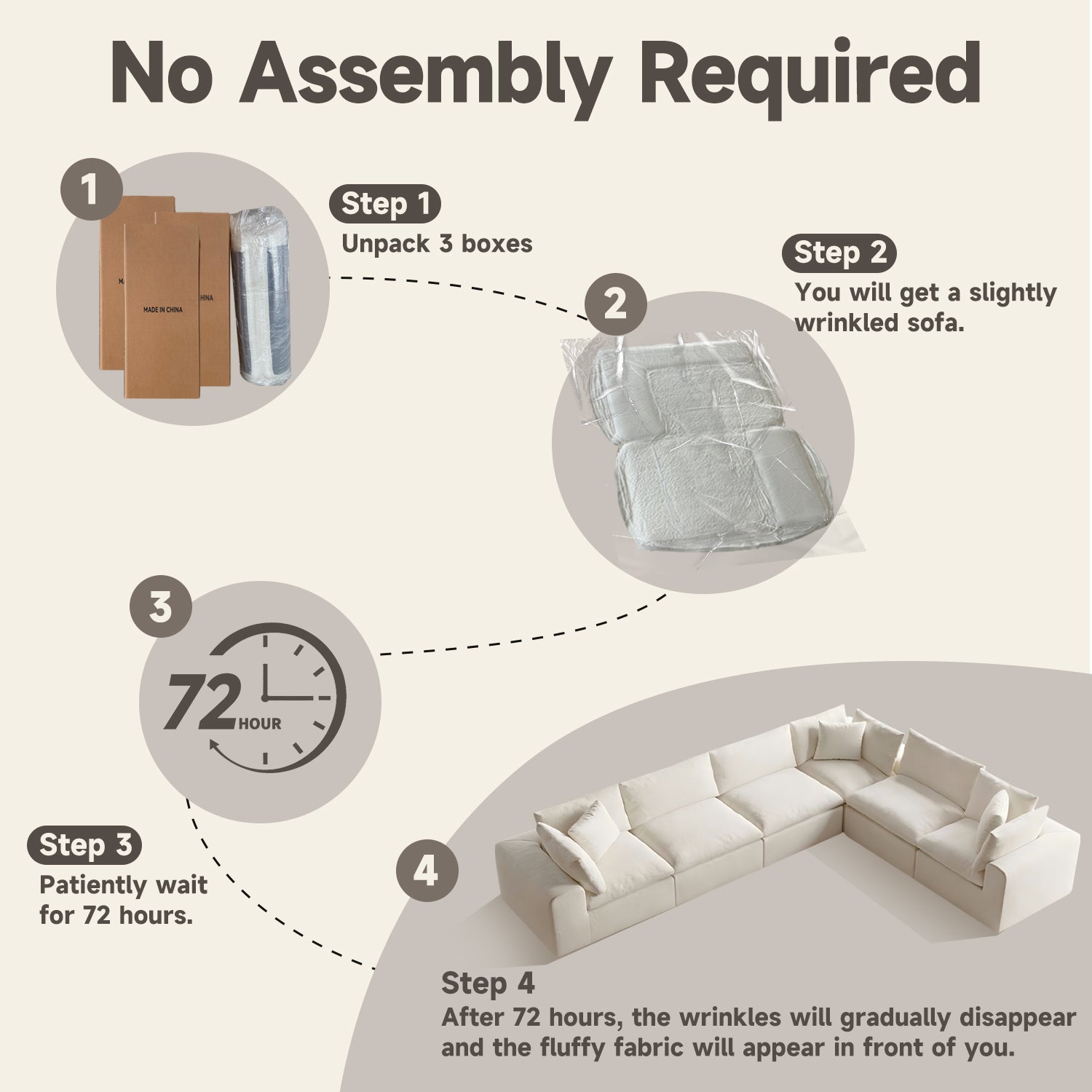 Domiqut  8-Seater Cloud Couch for Living Room