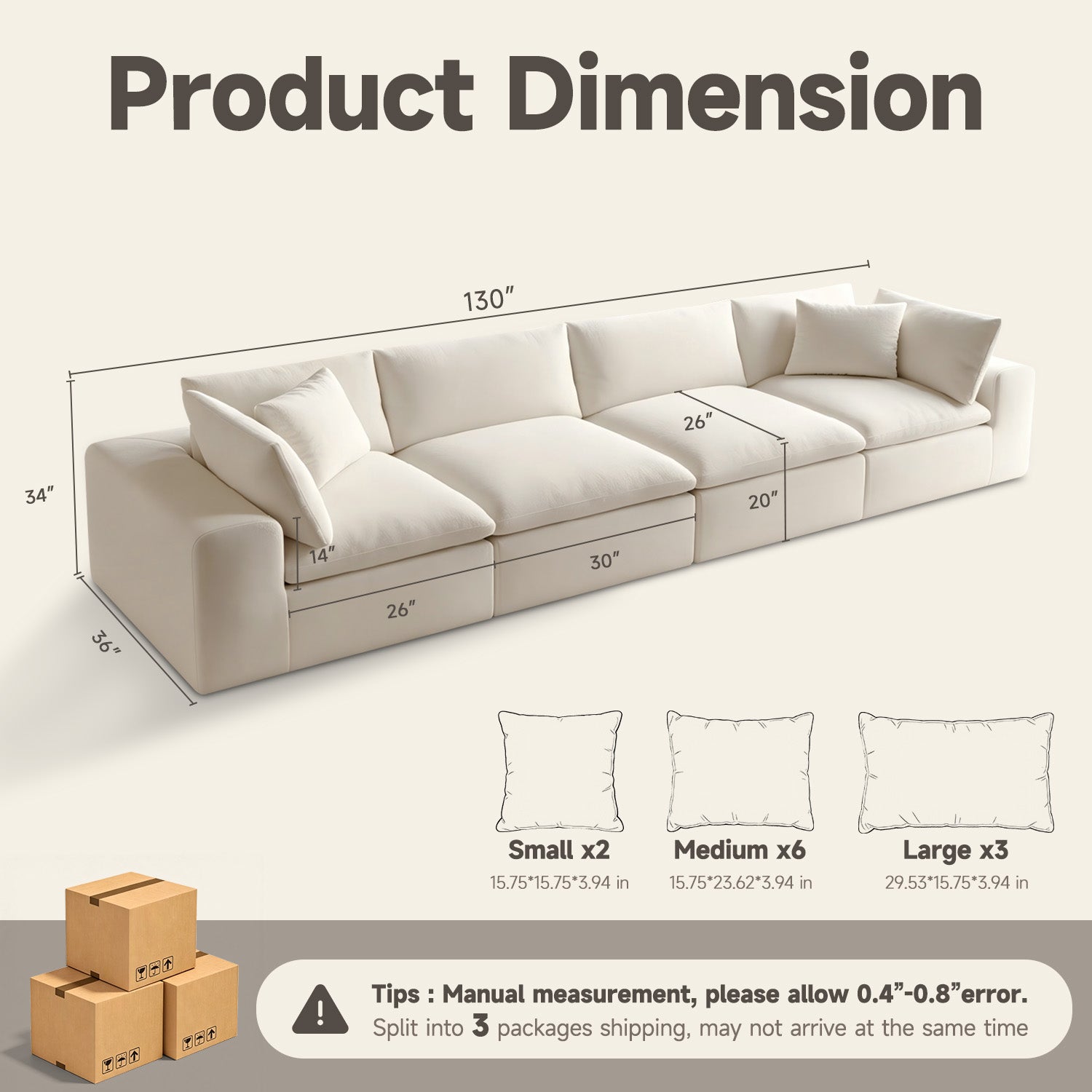 Domiqut  Cloud Couch for Living Room