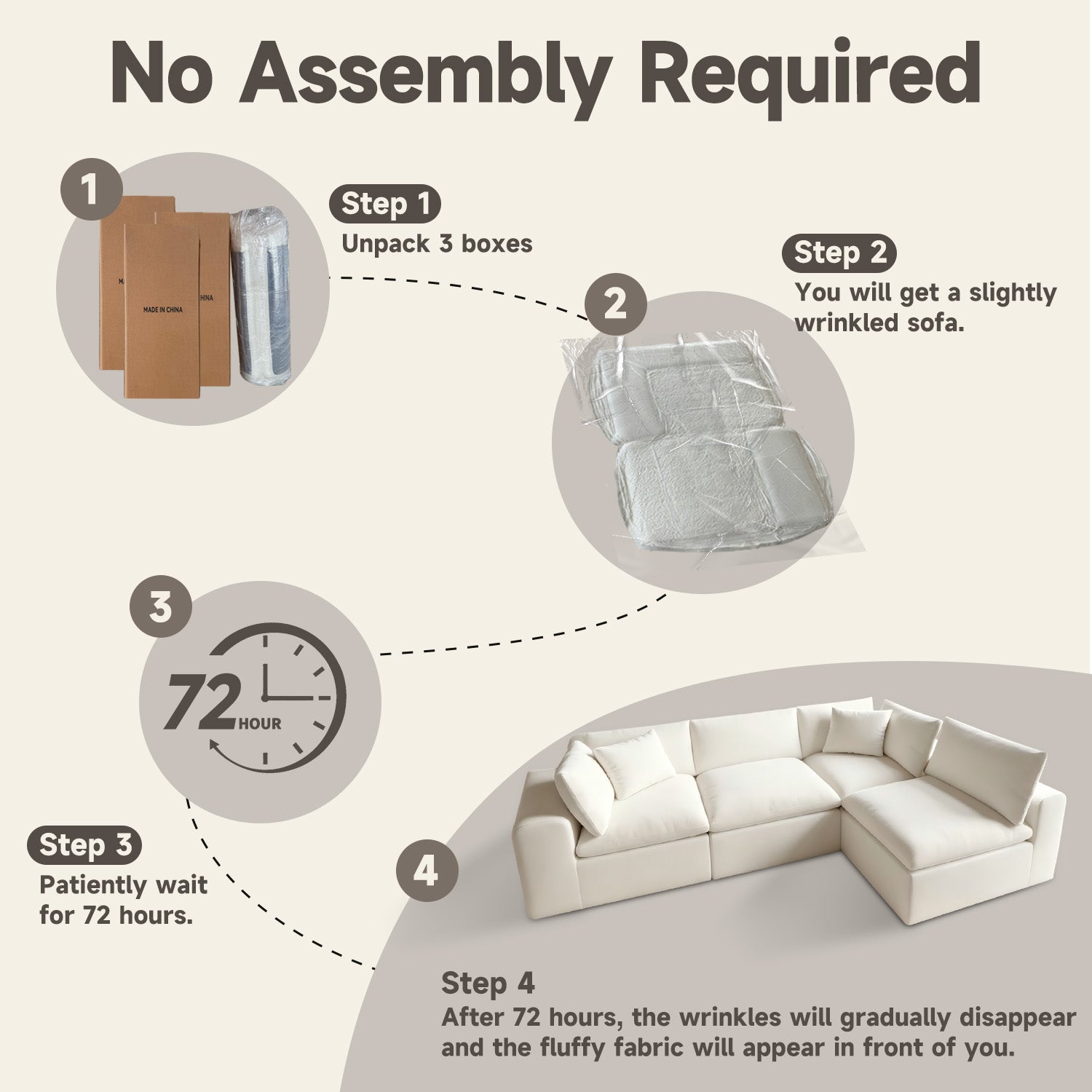 Domiqut  Cloud Couch for Living Room