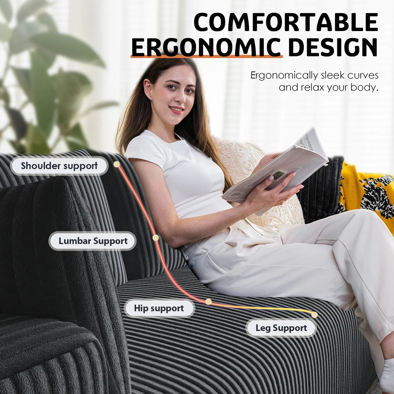 Boneless couch-8 seater