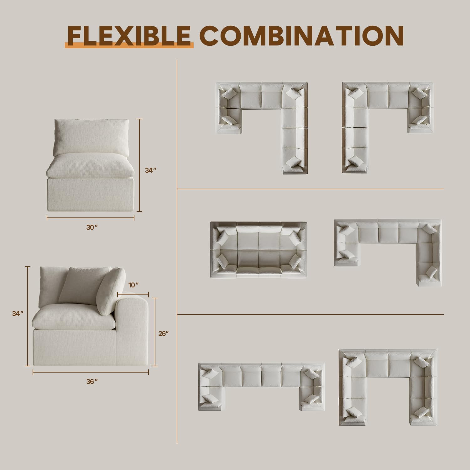 Cloud couch 8 seaters