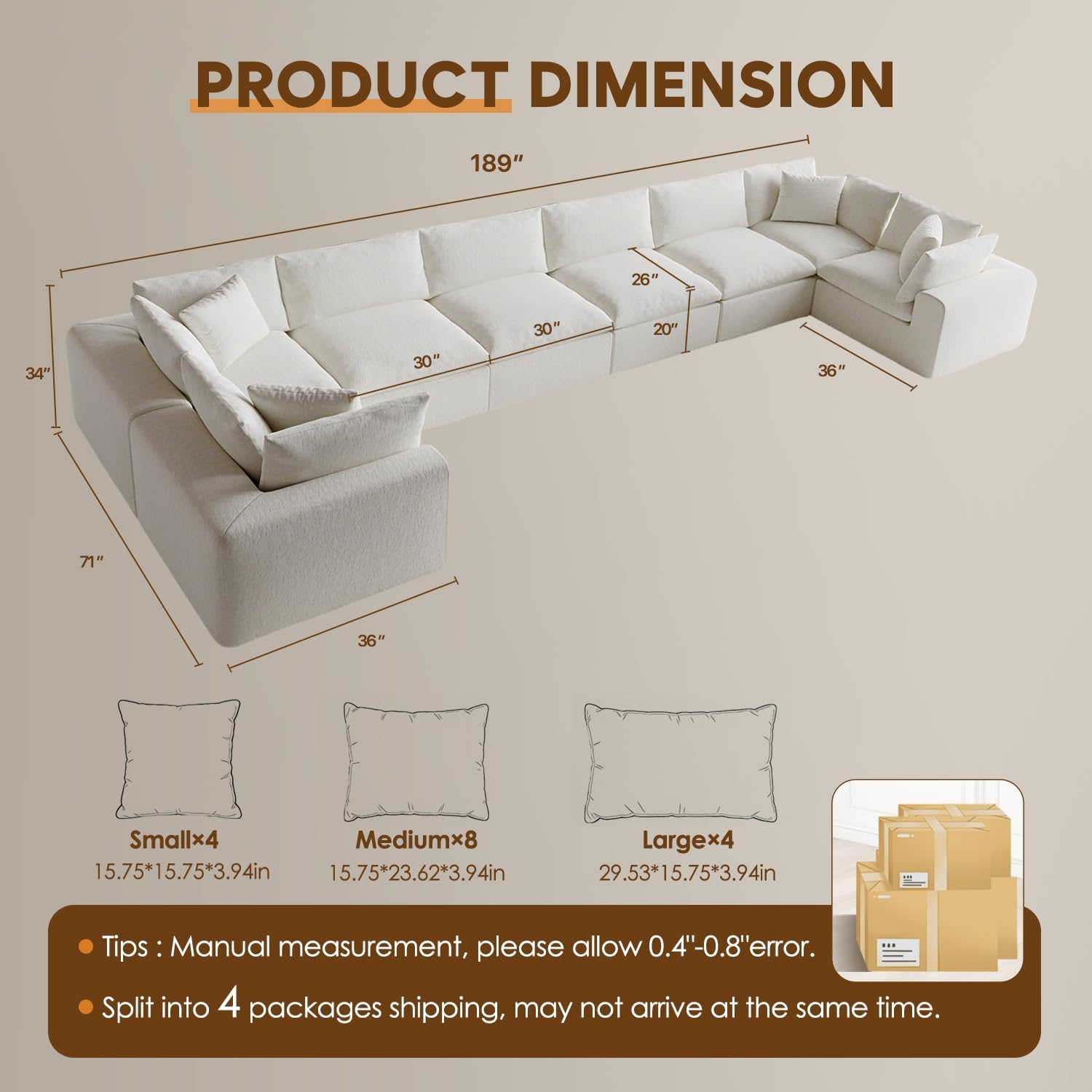 Cloud couch 8 seaters