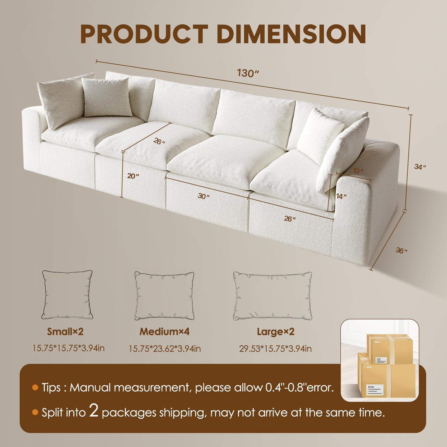 Cloud couch 4 seater