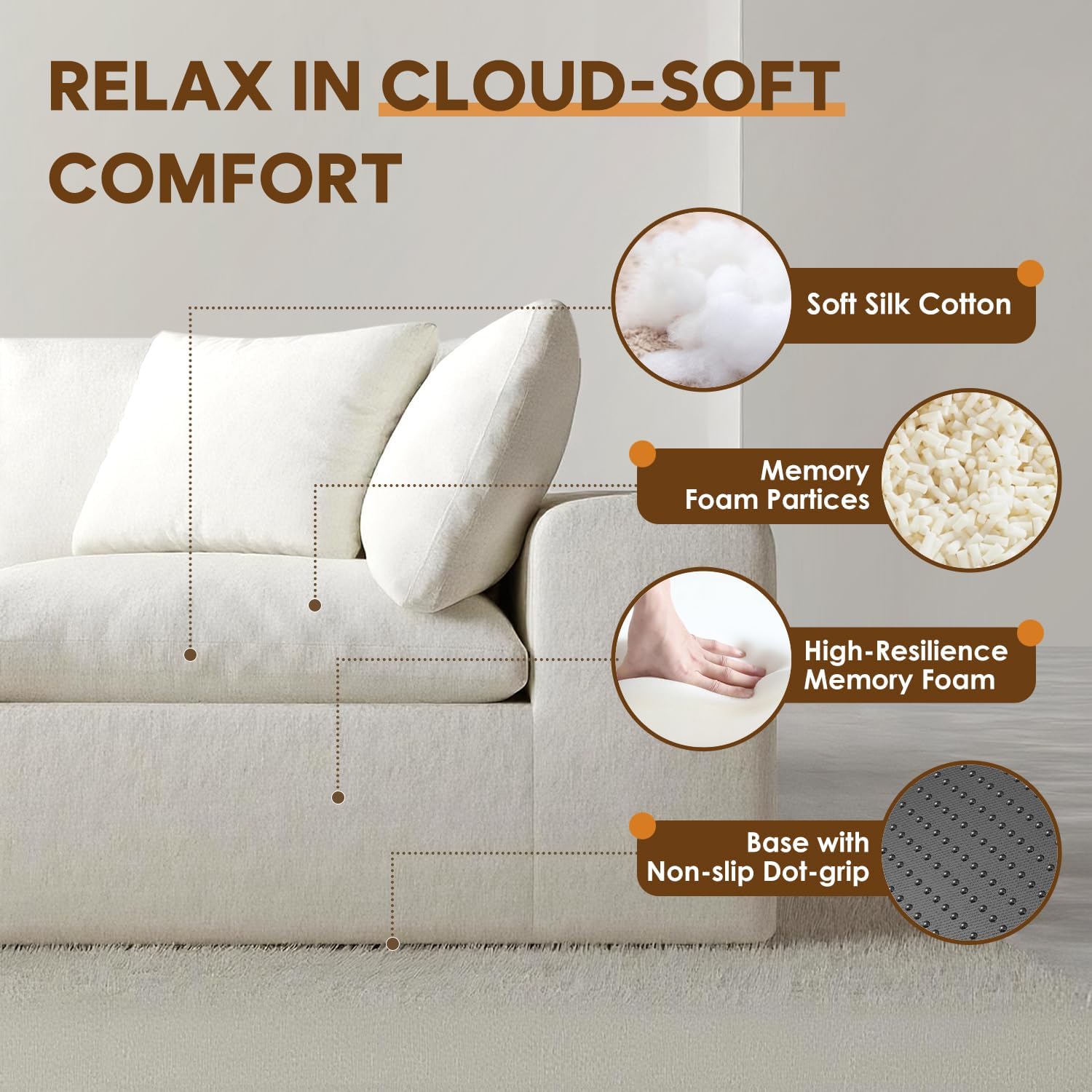 Cloud couch 8 seaters