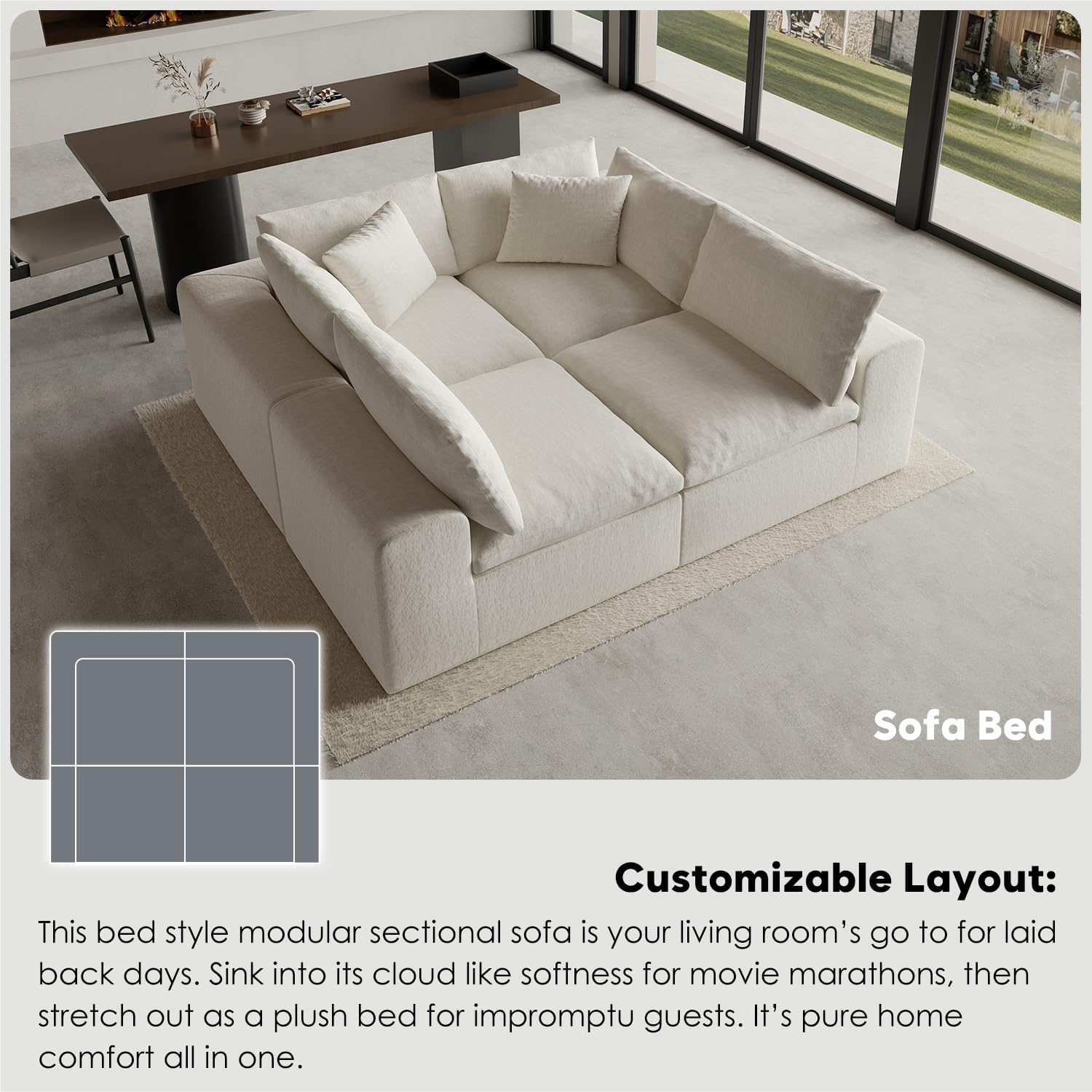 Cloud couch 4 seater