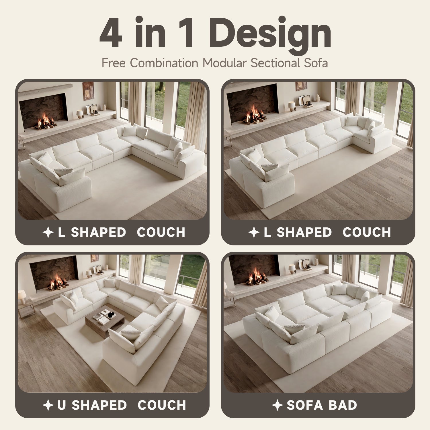 Domiqut  Cloud Couch for Living Room