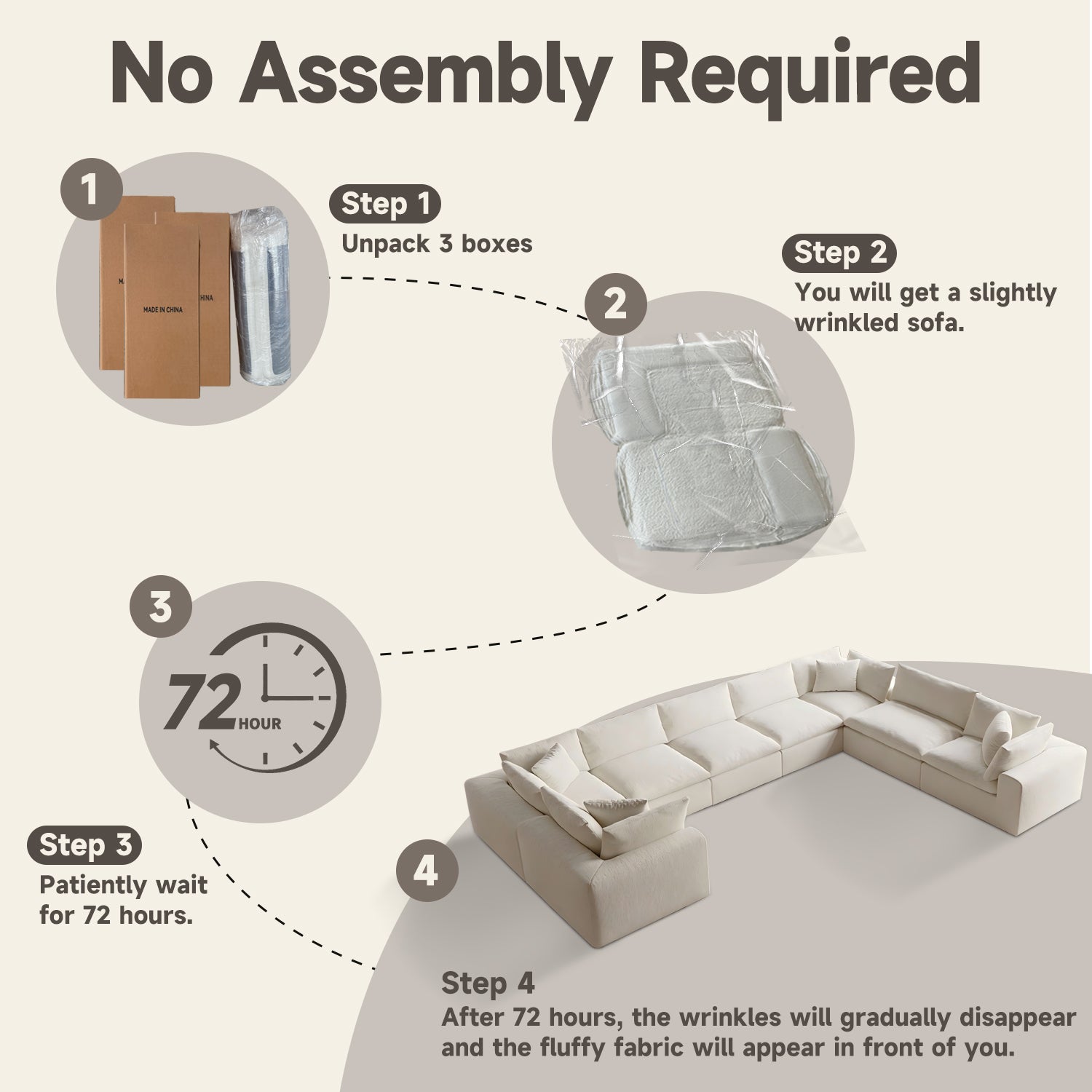 Domiqut  Cloud Couch for Living Room
