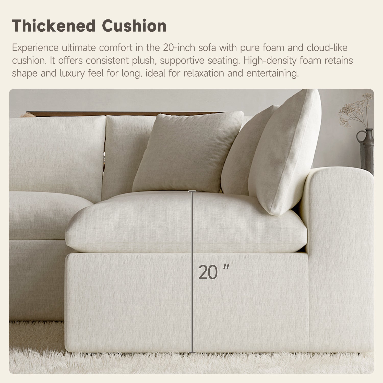 Domiqut  Cloud Couch for Living Room