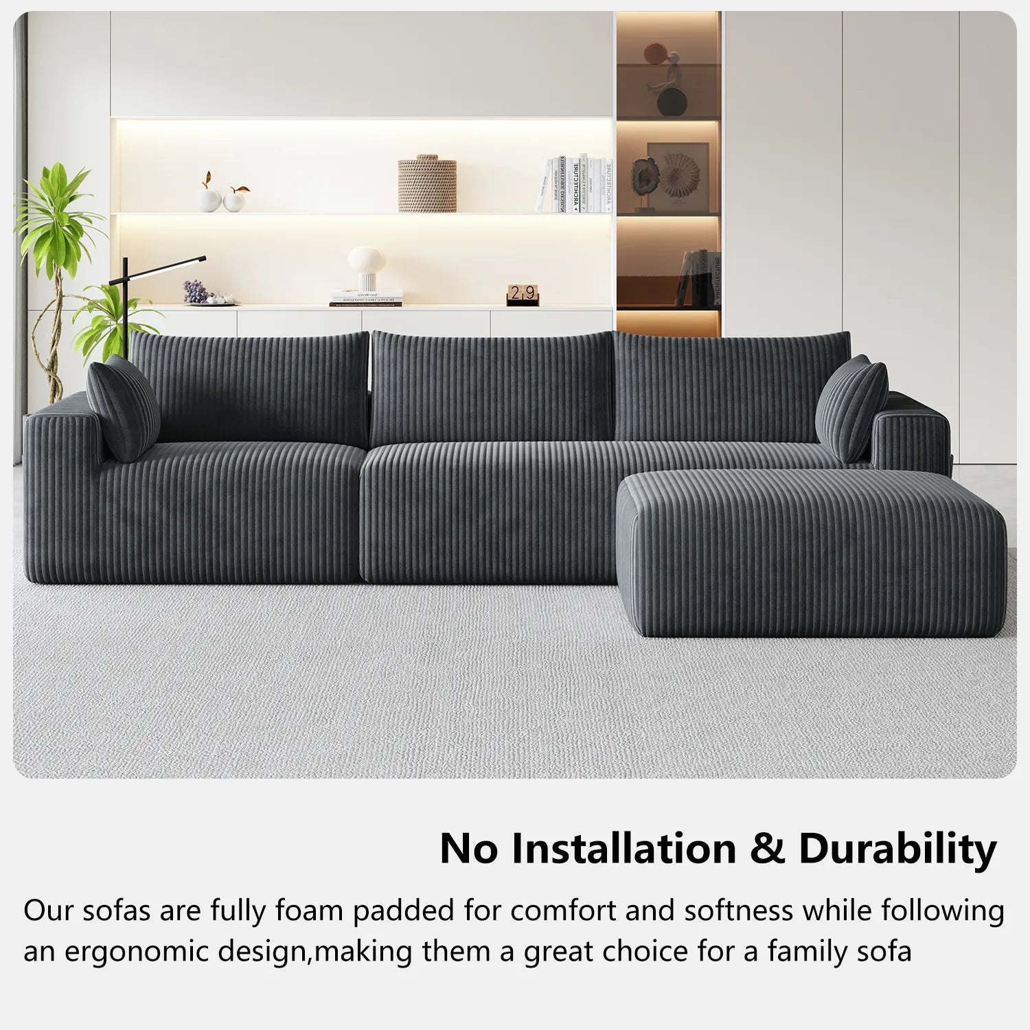 Boneless couch 4 seater