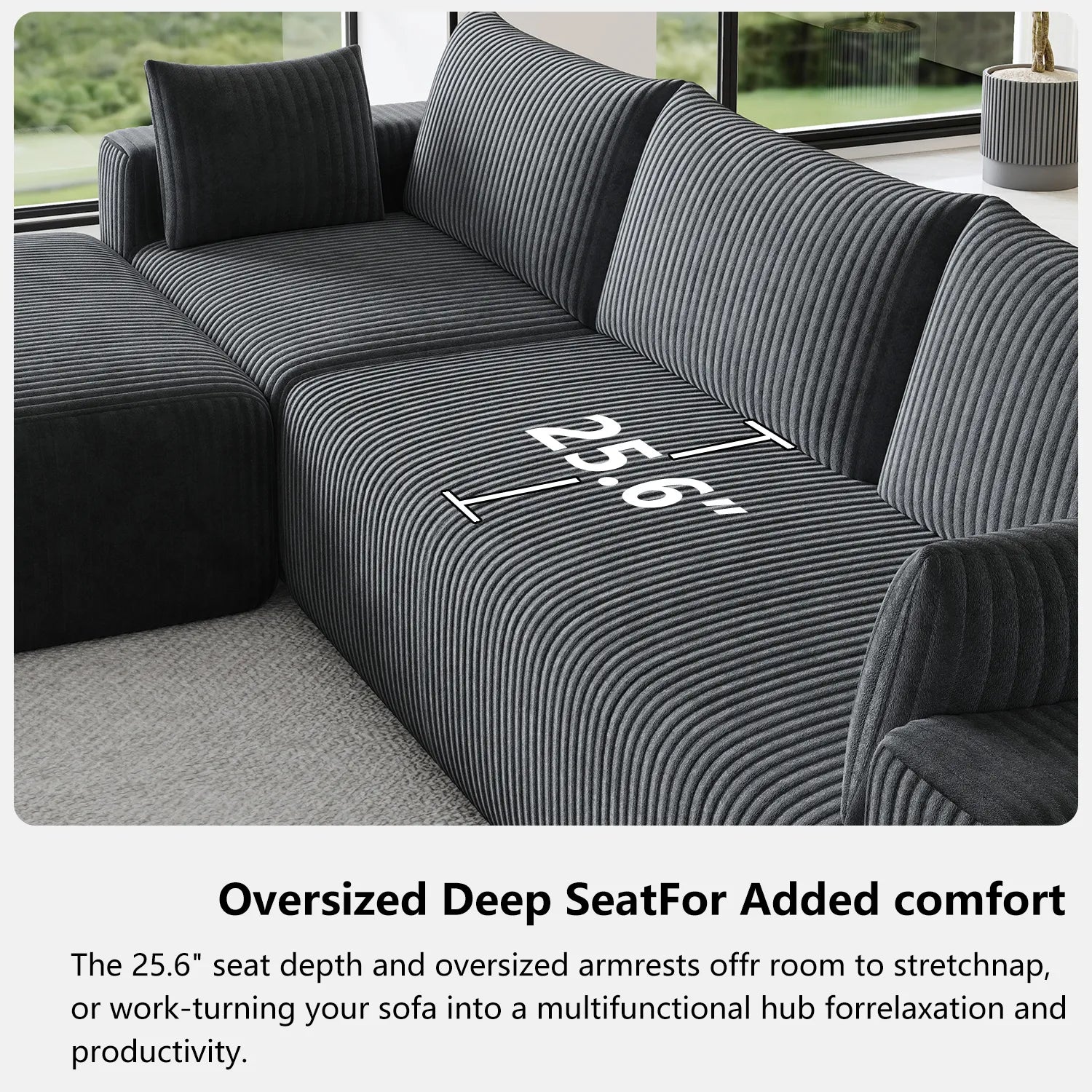 Boneless couch 4 seater